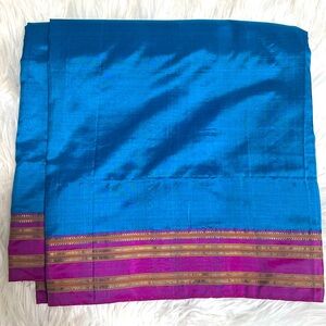 Vintage Blue and Purple Silk Saree